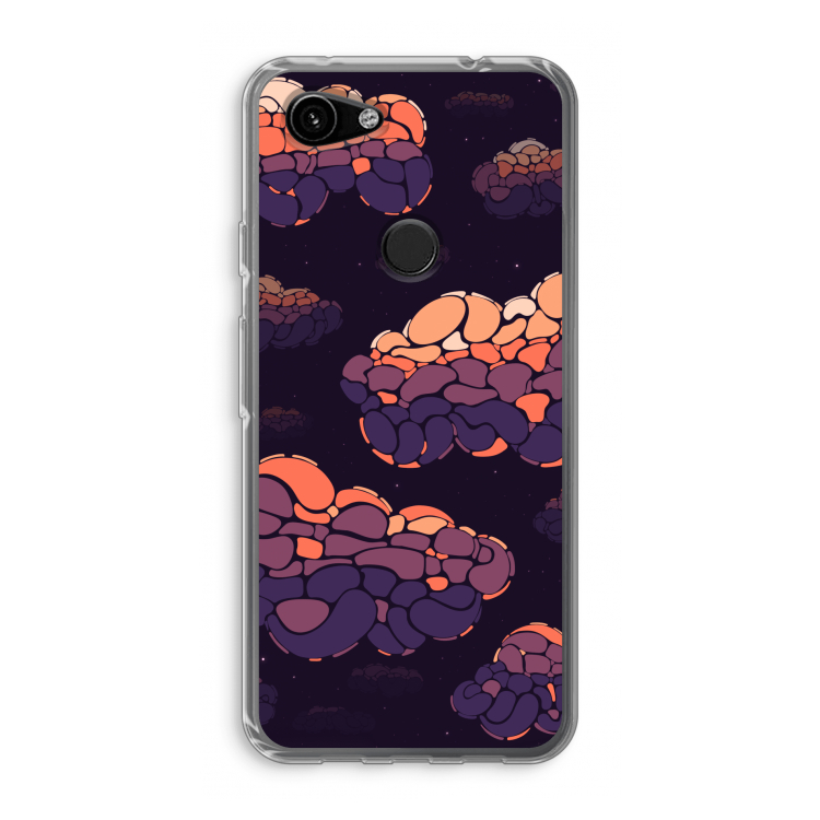 Patroon Wolken: Google Pixel 3a Transparant Hoesje