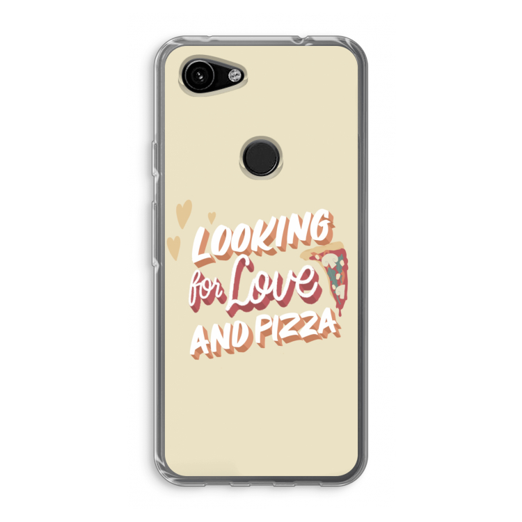 Pizza is the answer: Google Pixel 3a Transparant Hoesje