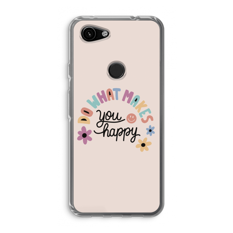 Happy days: Google Pixel 3a Transparant Hoesje