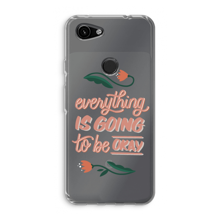 Optimistic flower girl: Google Pixel 3a Transparant Hoesje