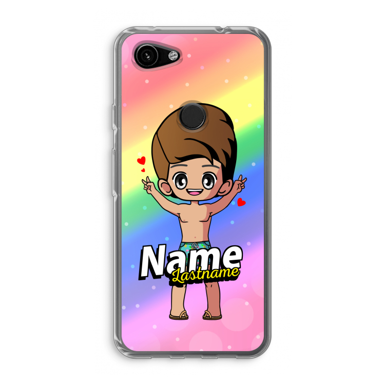 Chibi Maker man: Google Pixel 3a Transparant Hoesje