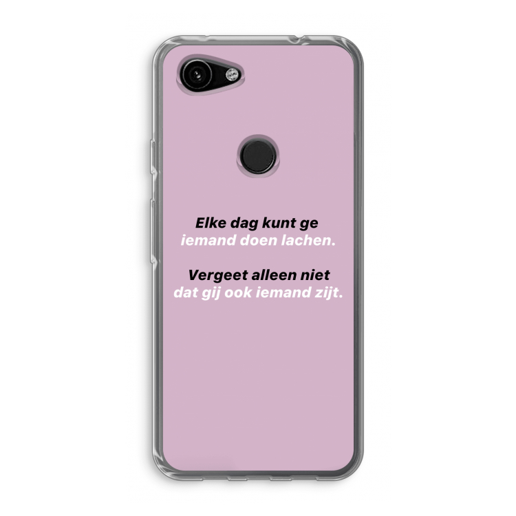 gij zijt ook iemand: Google Pixel 3a Transparant Hoesje