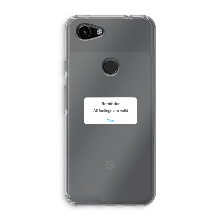Reminder: Google Pixel 3a Transparant Hoesje