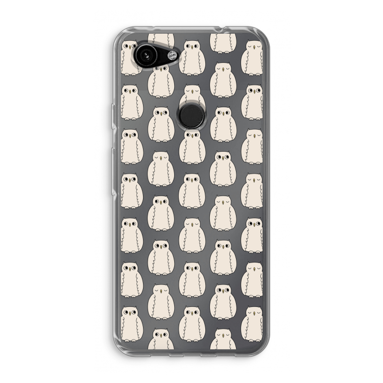 Uilen: Google Pixel 3a Transparant Hoesje