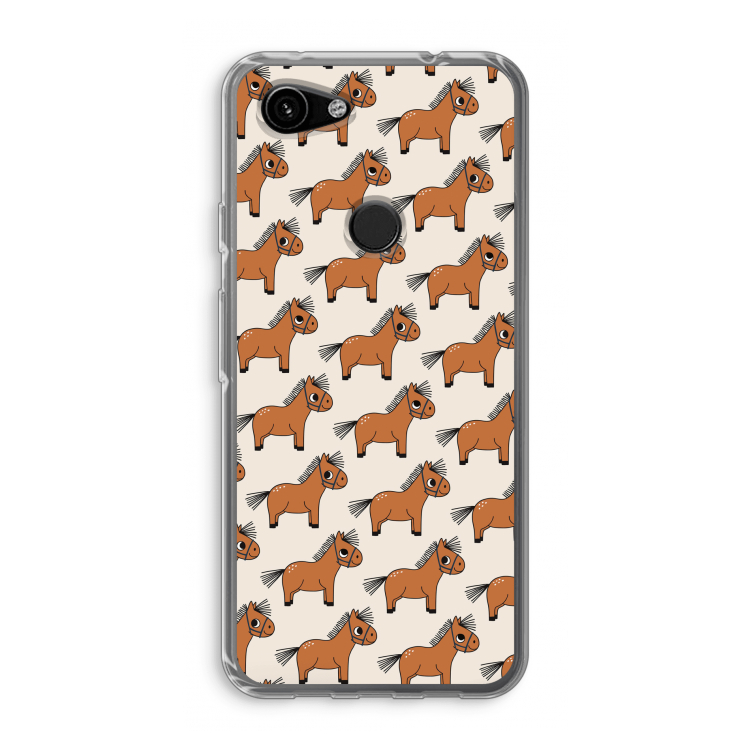 Pony: Google Pixel 3a Transparant Hoesje