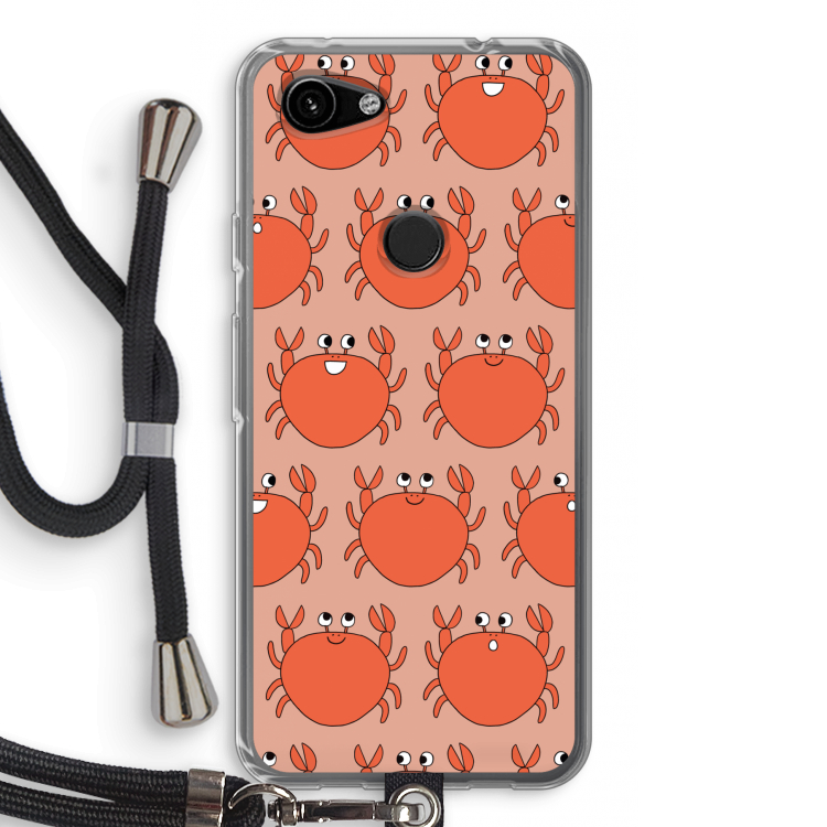 Krab: Pixel 3a Transparant Hoesje met koord