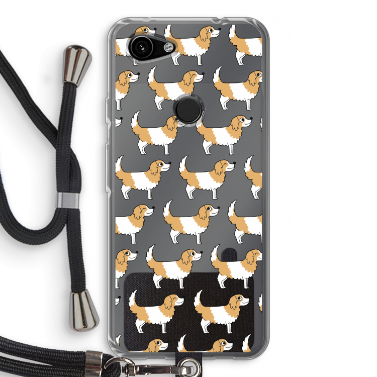 Doggy: Pixel 3a Transparant Hoesje met koord