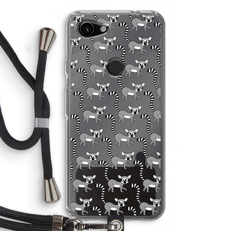 Makis: Pixel 3a Transparant Hoesje met koord