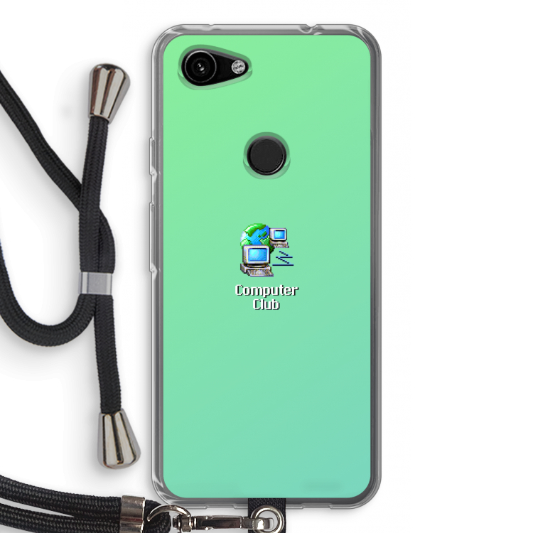 Win98: Pixel 3a Transparant Hoesje met koord