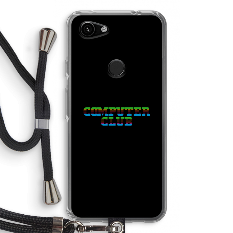 Retro: Pixel 3a Transparant Hoesje met koord