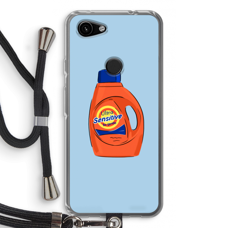Ultra Sensitive: Pixel 3a Transparant Hoesje met koord