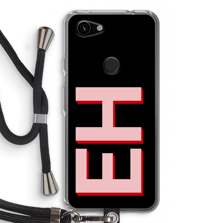 Monogram: Pixel 3a Transparant Hoesje met koord