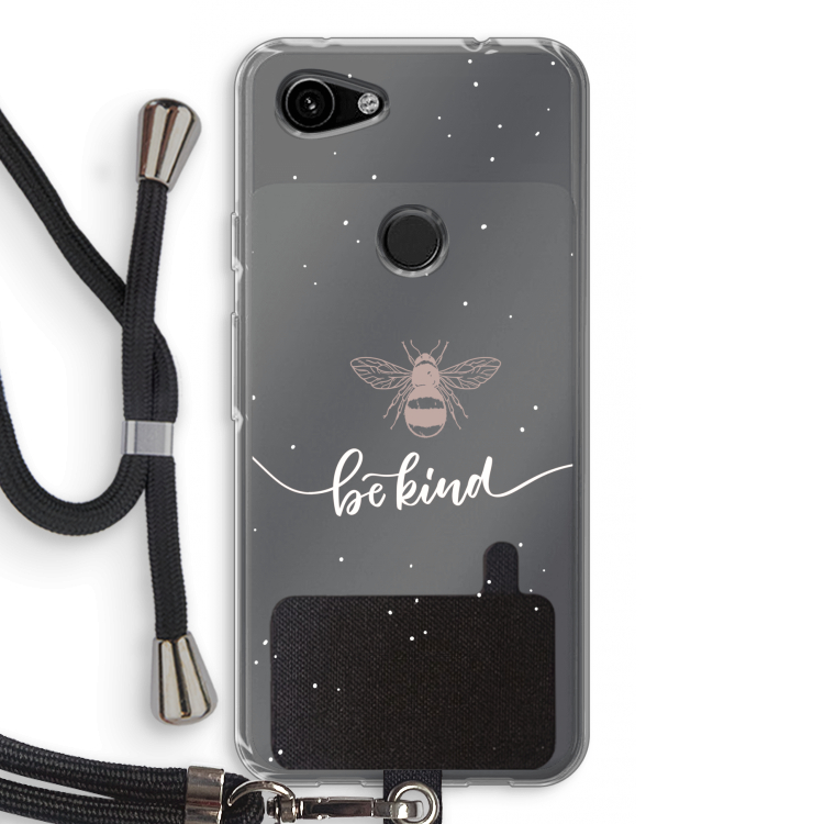 Be(e) kind: Pixel 3a Transparant Hoesje met koord