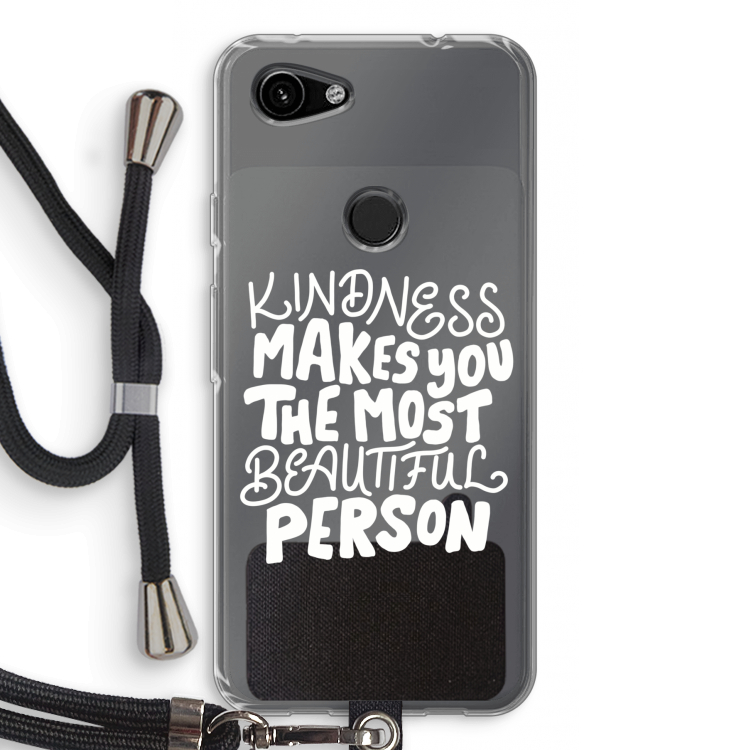 The prettiest: Pixel 3a Transparant Hoesje met koord