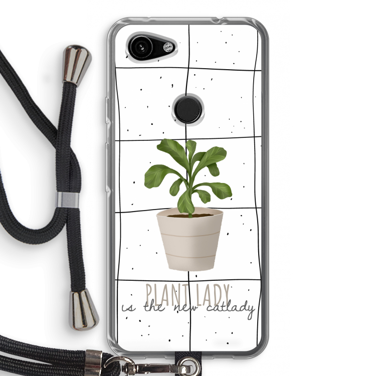 Kamerplant op vensterruit: Pixel 3a Transparant Hoesje met koord