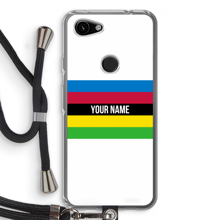 WK Wielrennen: Pixel 3a Transparant Hoesje met koord