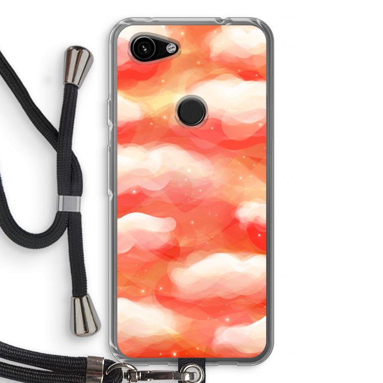 Lichte Wolken: Pixel 3a Transparant Hoesje met koord