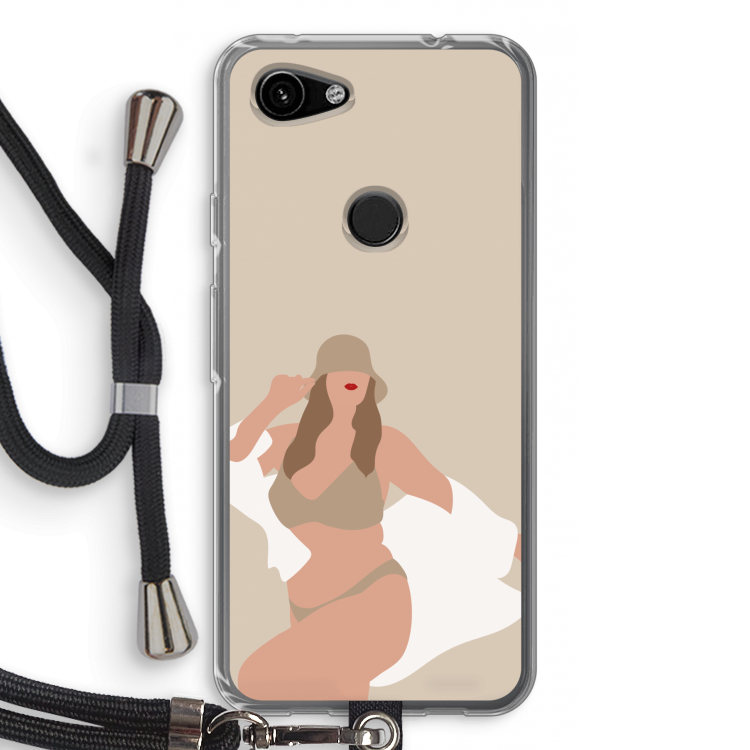 One of a kind: Pixel 3a Transparant Hoesje met koord