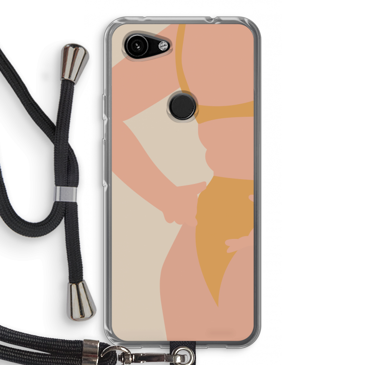 Bikini body: Pixel 3a Transparant Hoesje met koord