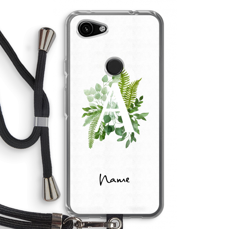 Green Brush: Pixel 3a Transparant Hoesje met koord