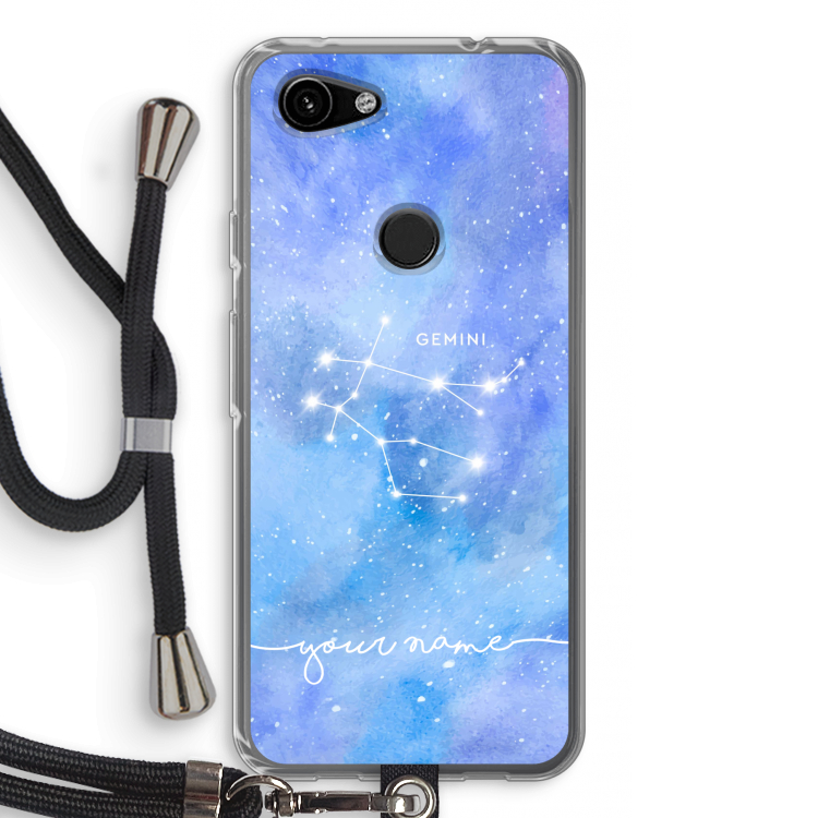 Sterrenbeeld - Licht: Pixel 3a Transparant Hoesje met koord