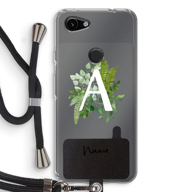 Green Brush: Pixel 3a Transparant Hoesje met koord