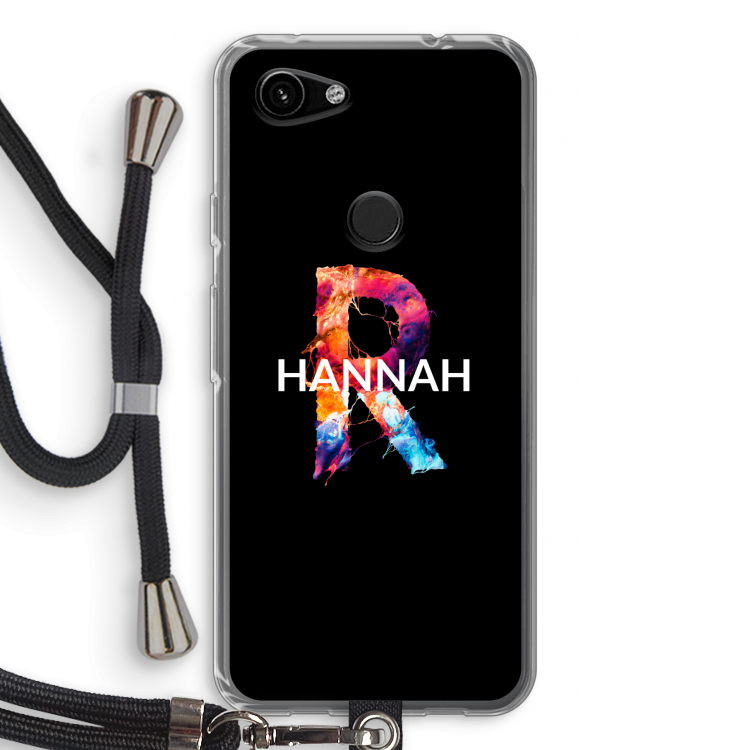 Abstract Spectrum: Pixel 3a Transparant Hoesje met koord