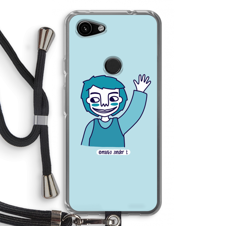 Zwaai: Pixel 3a Transparant Hoesje met koord