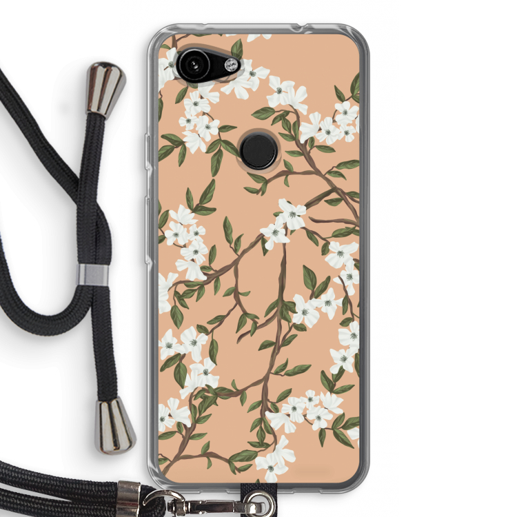 Blossoming spring: Pixel 3a Transparant Hoesje met koord