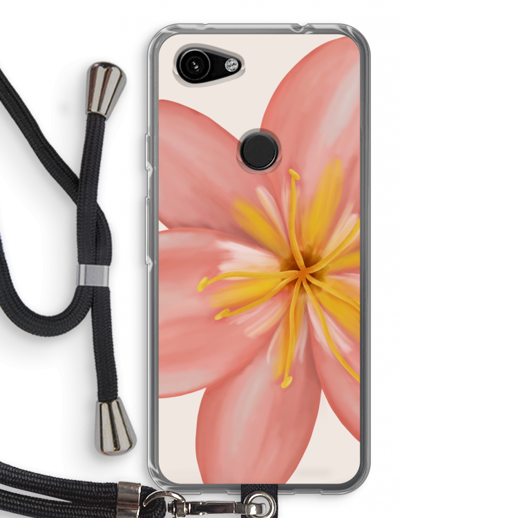 Pink Ellila Flower: Pixel 3a Transparant Hoesje met koord