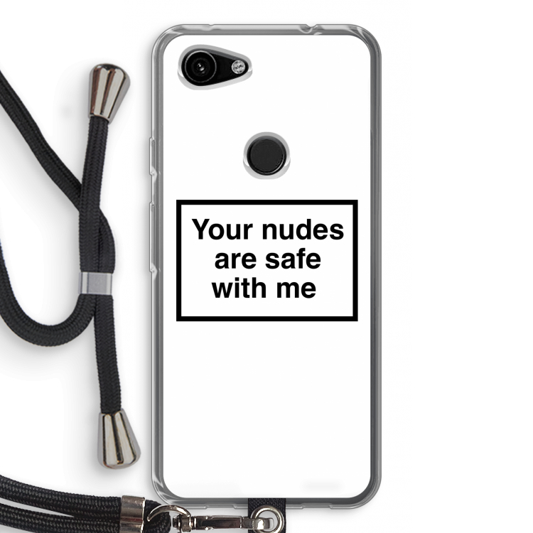 Safe with me: Pixel 3a Transparant Hoesje met koord