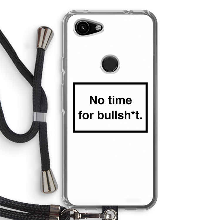 No time: Pixel 3a Transparant Hoesje met koord