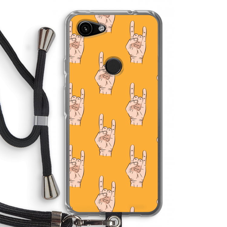 Rock: Pixel 3a Transparant Hoesje met koord