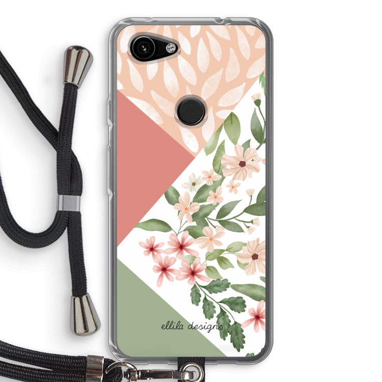 Sweet heaven geometrics: Pixel 3a Transparant Hoesje met koord