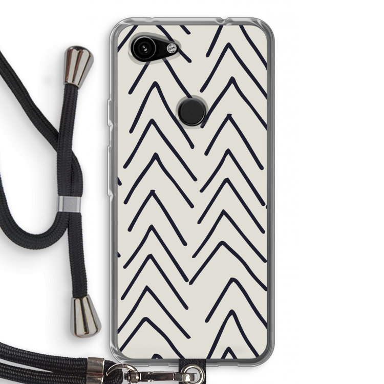 Marrakech Arrows: Pixel 3a Transparant Hoesje met koord