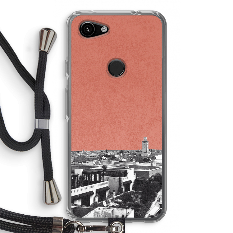 Marrakech Skyline : Pixel 3a Transparant Hoesje met koord