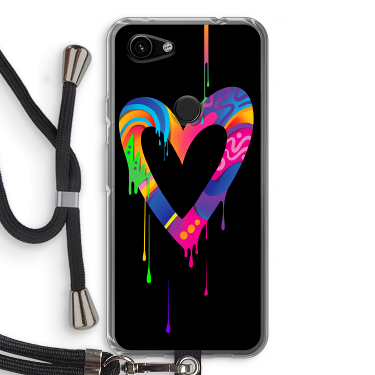 Melts My Heart: Pixel 3a Transparant Hoesje met koord
