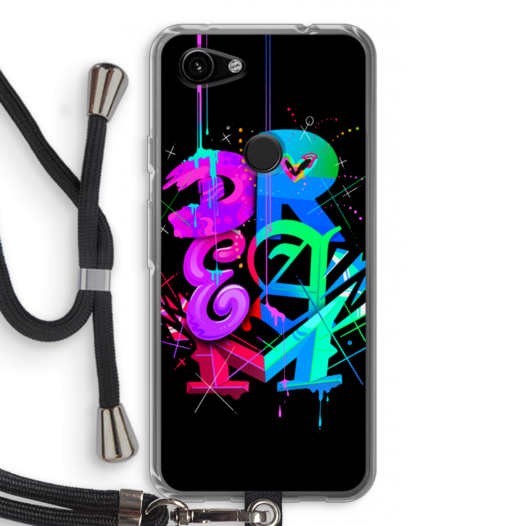 Dream: Pixel 3a Transparant Hoesje met koord