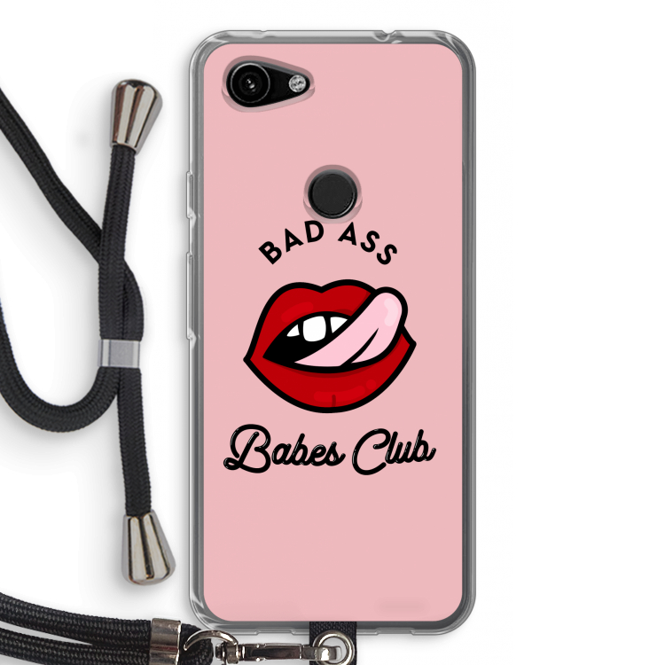 Badass Babes Club: Pixel 3a Transparant Hoesje met koord
