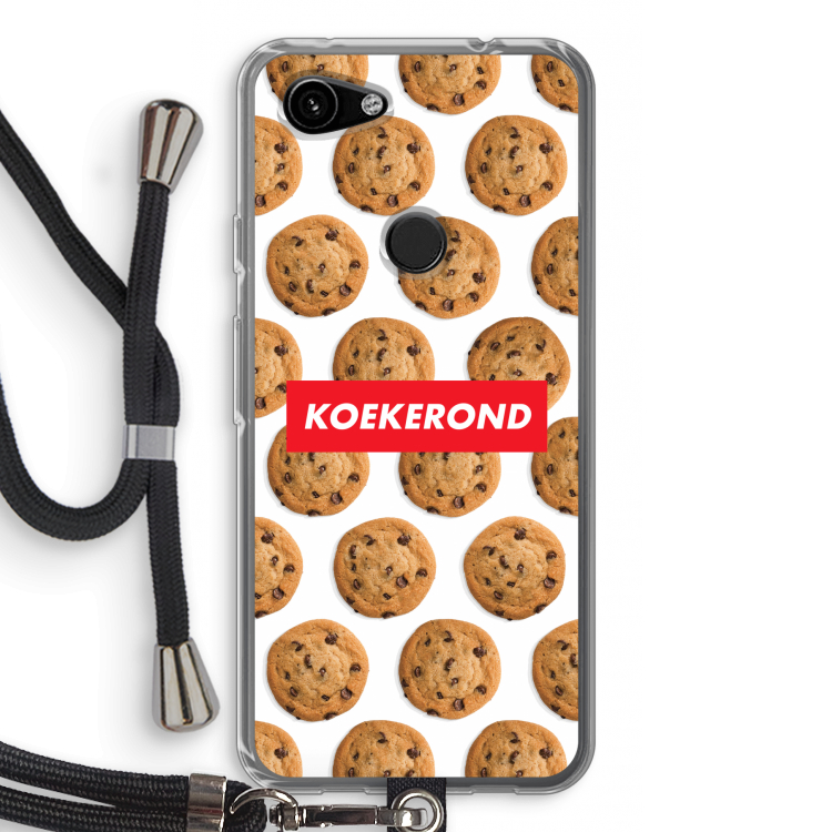 Koekerond: Pixel 3a Transparant Hoesje met koord