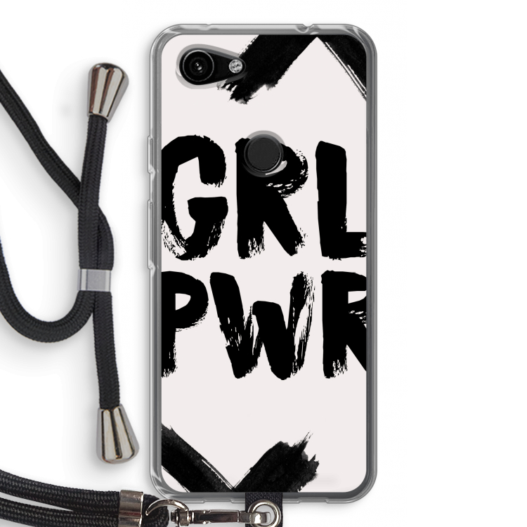 Girl Power #2: Pixel 3a Transparant Hoesje met koord