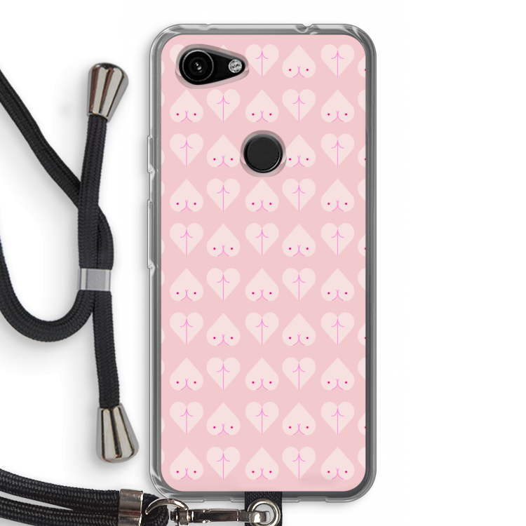 Ass 'n Titties: Pixel 3a Transparant Hoesje met koord