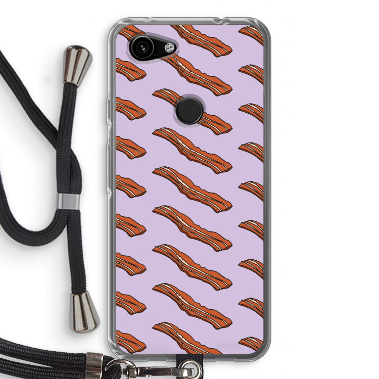 Bacon to my eggs #2: Pixel 3a Transparant Hoesje met koord