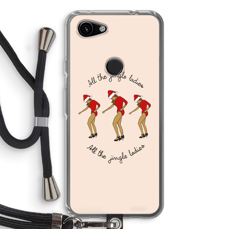 Jingle Ladies: Pixel 3a Transparant Hoesje met koord