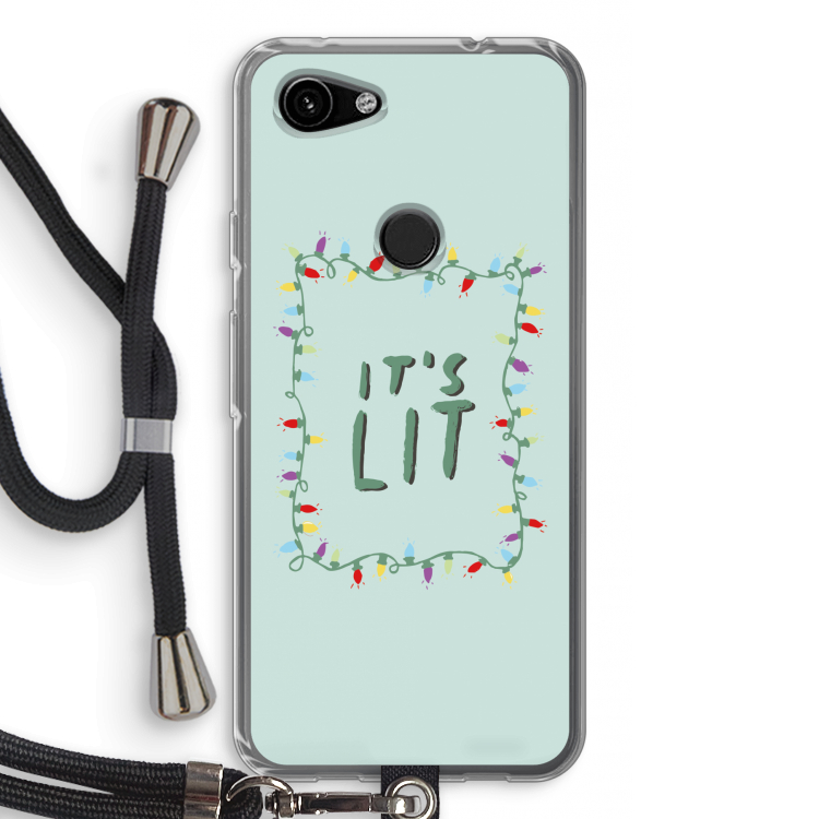 It's Lit: Pixel 3a Transparant Hoesje met koord