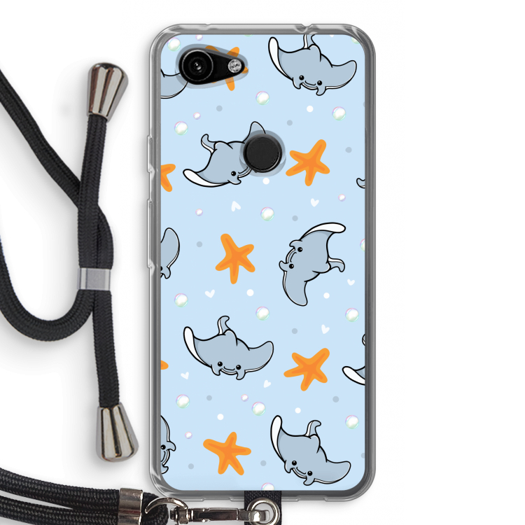 Manta: Pixel 3a Transparant Hoesje met koord