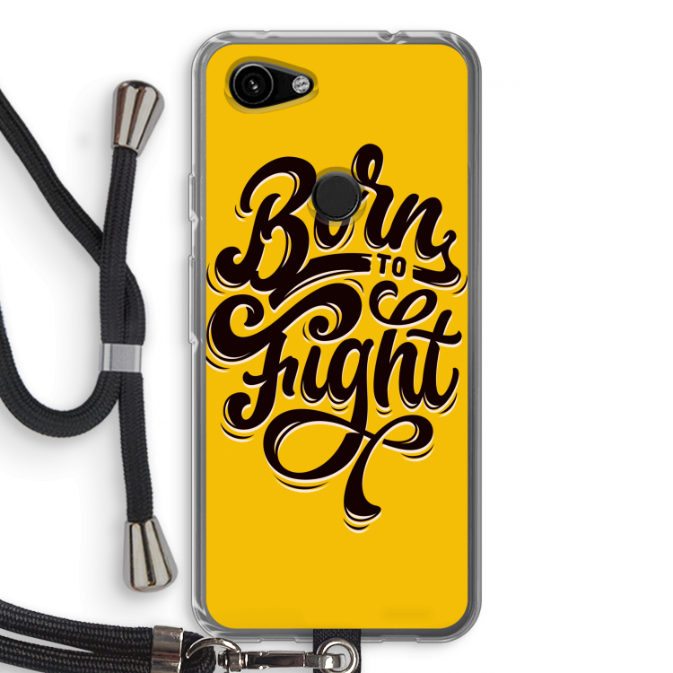 Born to Fight: Pixel 3a Transparant Hoesje met koord