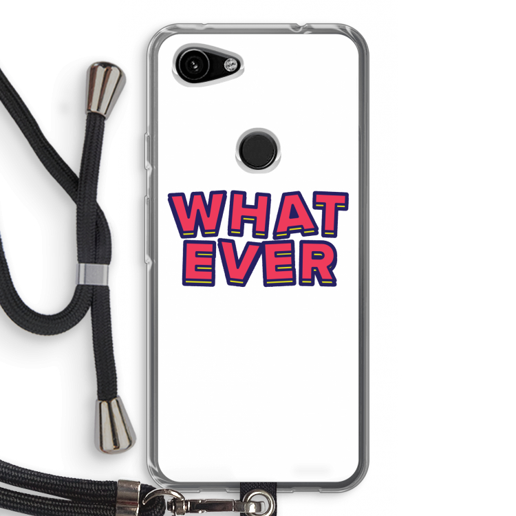Whatever: Pixel 3a Transparant Hoesje met koord