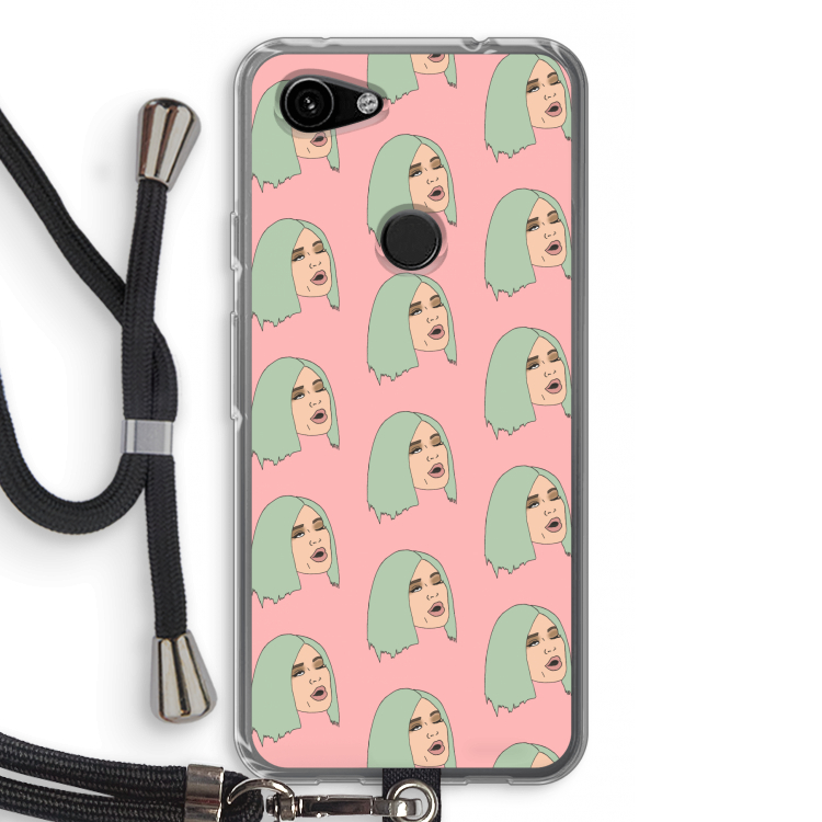 King Kylie: Pixel 3a Transparant Hoesje met koord