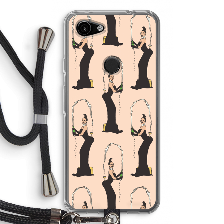 Pop Some Kim: Pixel 3a Transparant Hoesje met koord